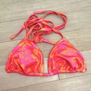 pink and orange bikini top